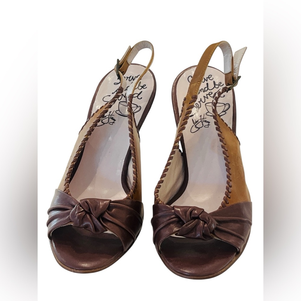 John Fluevog served and be served sling back sandals - Picture 3 of 10